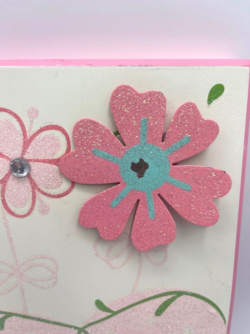Pink Heart and Flowers Wooden Wall Art & Bird and Flower Canvas for Girls Room - Picture 3 of 9